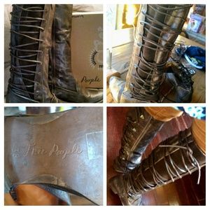 Free People Anthropologie leather boots